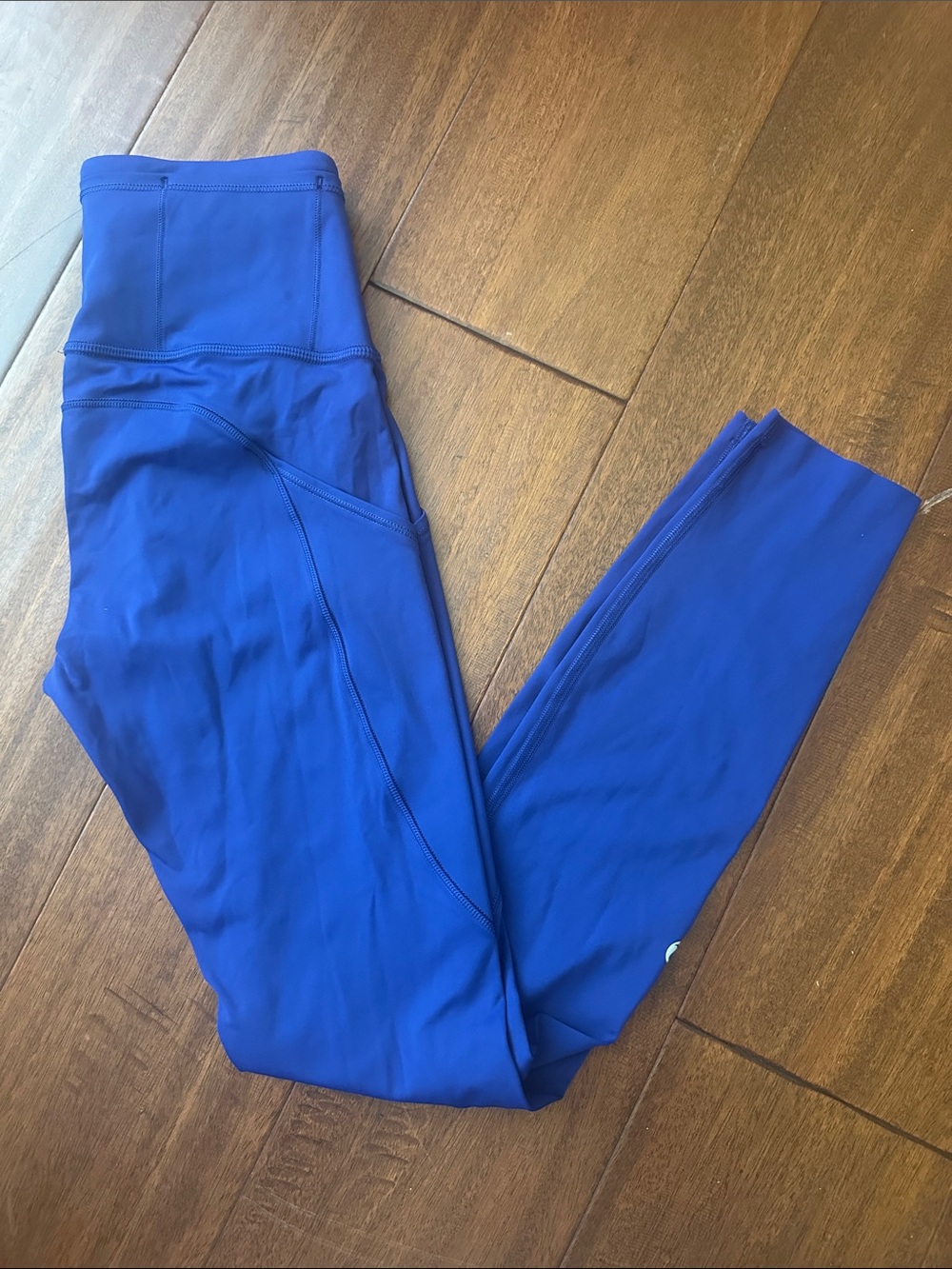 Lululemon Royal Blue High-Waist Workout Leggings w/pockets 25”